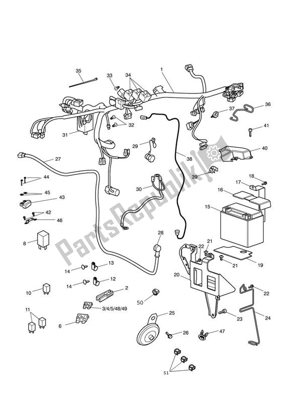 All parts for the Electrical Equipment of the Triumph Speedmaster EFI 865 2007 - 2014