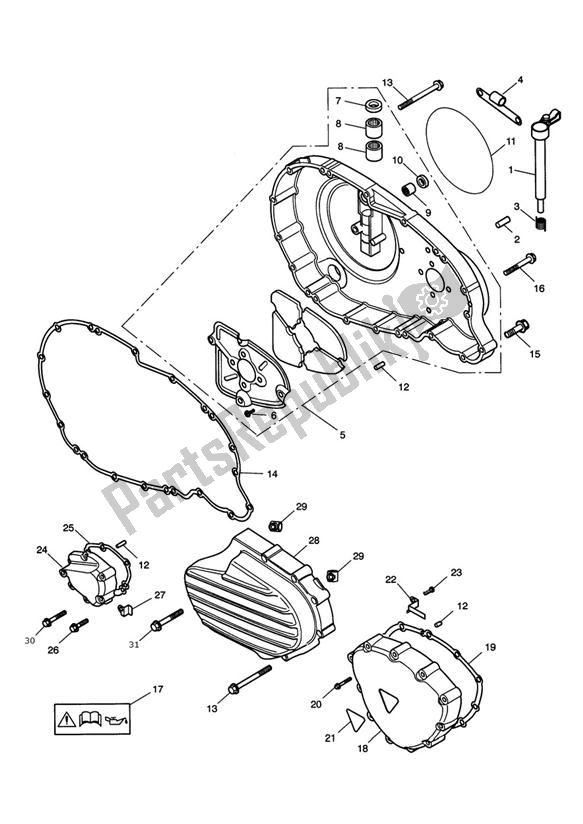 All parts for the Engine Covers of the Triumph Speedmaster EFI 865 2007 - 2014