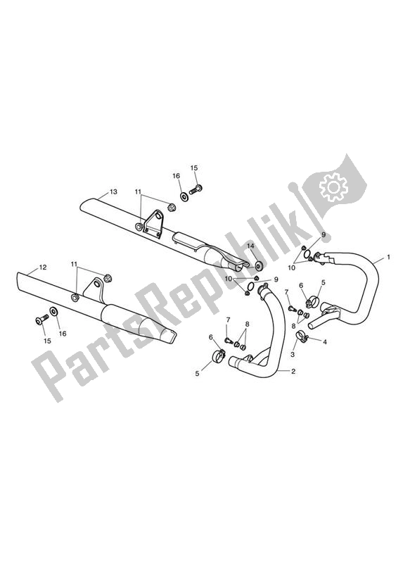 All parts for the Exhaust System of the Triumph Speedmaster EFI 865 2007 - 2014