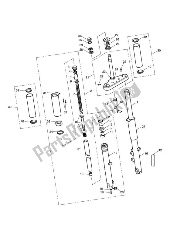 All parts for the Front Forks & Lower Yoke > 469049 of the Triumph Speedmaster EFI 865 2007 - 2014