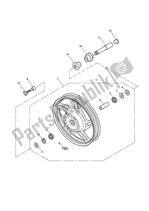 Todas las partes para Front Wheel > 469049 de Triumph Speedmaster EFI 865 2007 - 2014