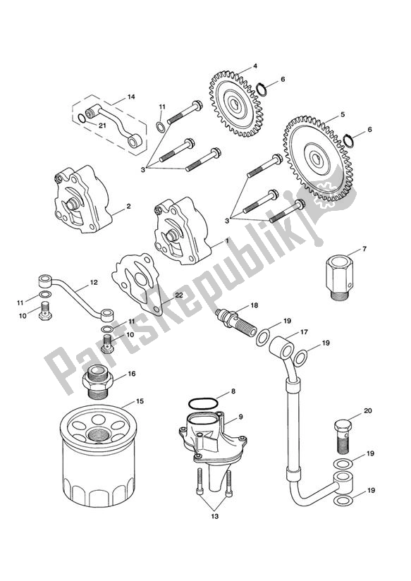 All parts for the Lubrication System of the Triumph Speedmaster EFI 865 2007 - 2014