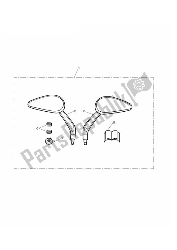 Todas las partes para Oval Mirrors, Kit, Drilled de Triumph Speedmaster EFI 865 2007 - 2014