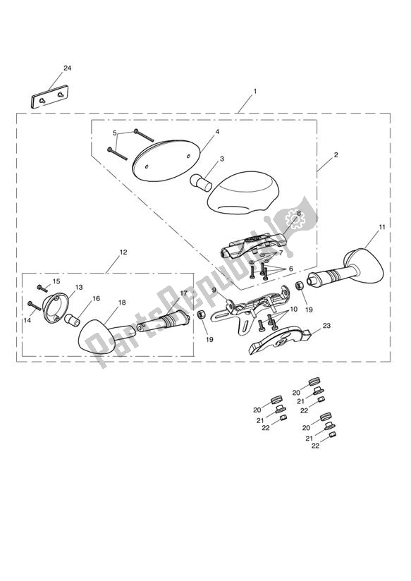 All parts for the Rear Light & Indicator Assy 469050 > of the Triumph Speedmaster EFI 865 2007 - 2014