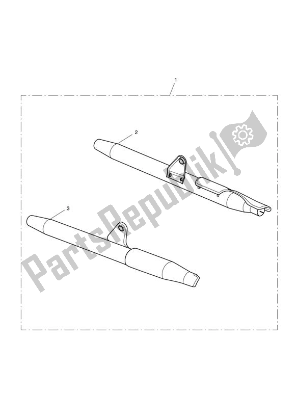 All parts for the Silencers, Chrome, Pair of the Triumph Speedmaster EFI 865 2007 - 2014