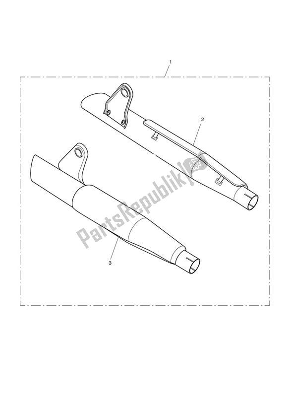 Toutes les pièces pour le Silencers, Short, Chrome, Pair du Triumph Speedmaster EFI 865 2007 - 2014