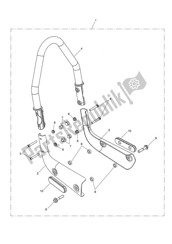 All parts for the Sissy Bar Kit of the Triumph Speedmaster EFI 865 2007 - 2014