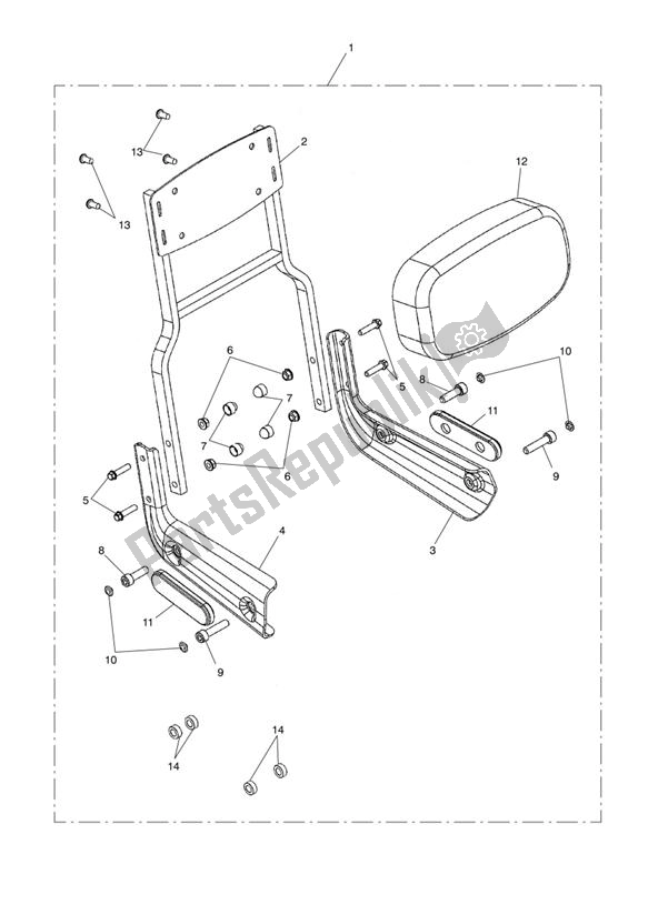 Todas las partes para Sissy Bar Tall Kit de Triumph Speedmaster EFI 865 2007 - 2014