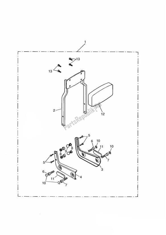 Todas las partes para Sissy Bar Tall Kit de Triumph Speedmaster EFI 865 2007 - 2014