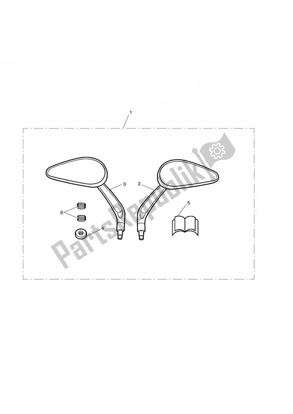 Todas las partes para Teardrop Style Mirrors, Kit de Triumph Speedmaster EFI 865 2007 - 2014