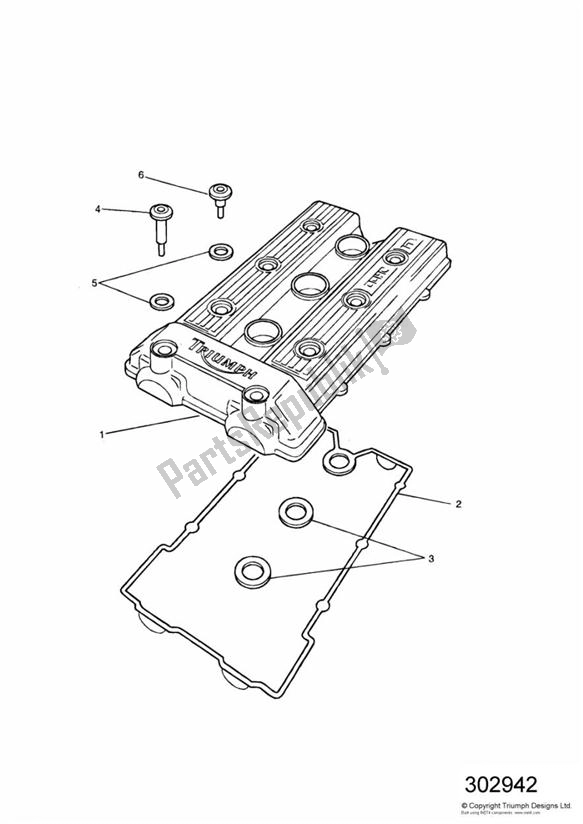 All parts for the Cam Cover of the Triumph Sprint Carburettor 885 1993 - 1998