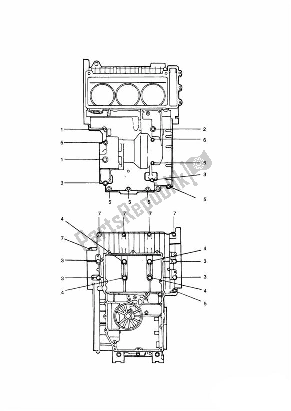 All parts for the Crankcase Fixings Grey Engines 11853 > of the Triumph Sprint Carburettor 885 1993 - 1998