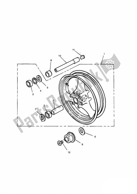 Toutes les pièces pour le Front Wheel Sprint > 16921 du Triumph Sprint Carburettor 885 1993 - 1998