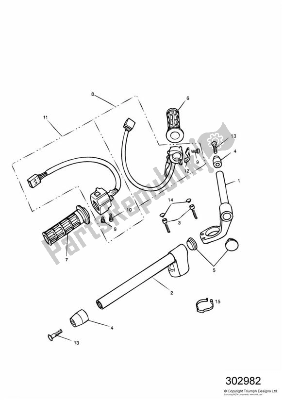 All parts for the Handlebars And Switches of the Triumph Sprint Carburettor 885 1993 - 1998