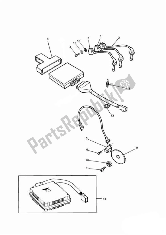All parts for the Ignition System of the Triumph Sprint Carburettor 885 1993 - 1998