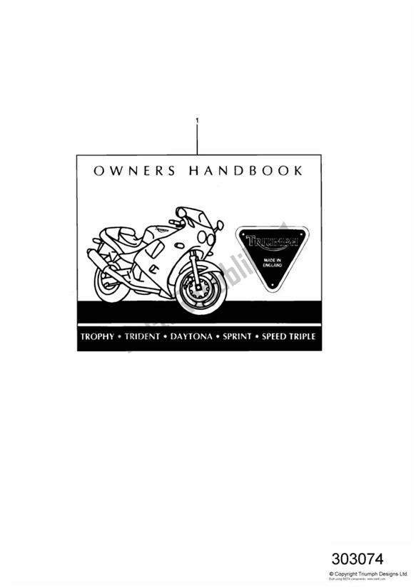Toutes les pièces pour le Owners Handbook 16922 > > 29155 du Triumph Sprint Carburettor 885 1993 - 1998