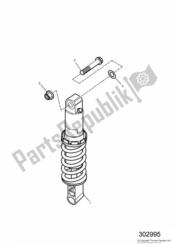 All parts for the Rear Suspension Unit Sprint 29156 > of the Triumph Sprint Carburettor 885 1993 - 1998