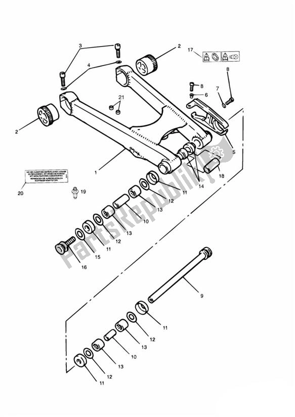 Tutte le parti per il Swinging Arm Sprint Sport/sprint Executive del Triumph Sprint Carburettor 885 1993 - 1998