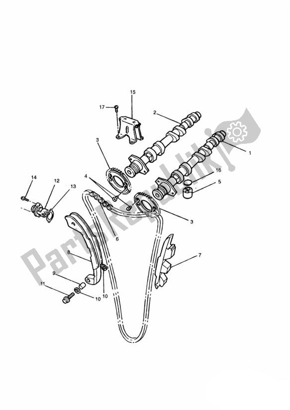 Alle onderdelen voor de Camshaft And Drive van de Triumph Sprint Carburettor ALL 885 1993 - 1998