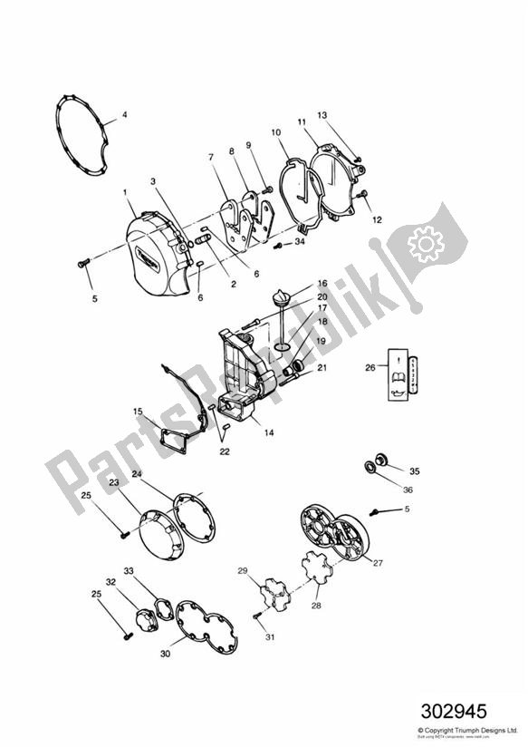 Todas las partes para Engine Covers Black Engines de Triumph Sprint Carburettor ALL 885 1993 - 1998