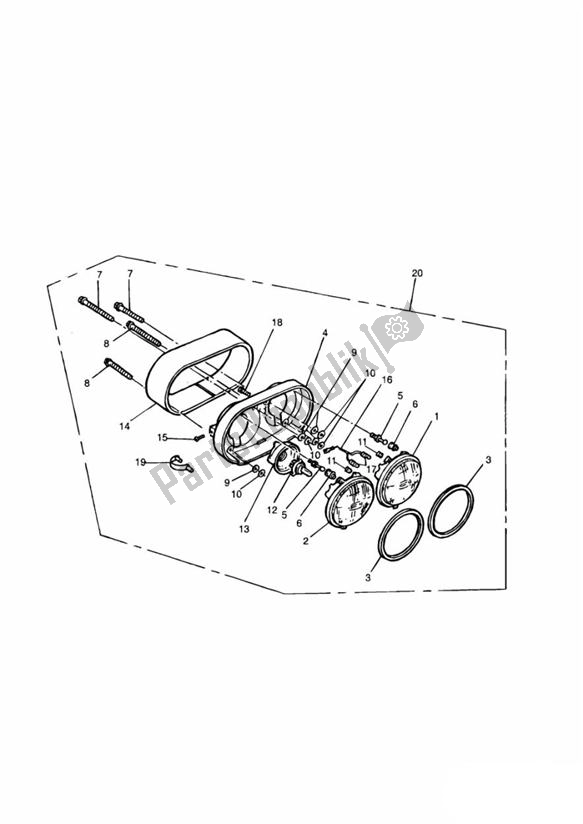 Toutes les pièces pour le Headlight/mountings du Triumph Sprint Carburettor ALL 885 1993 - 1998