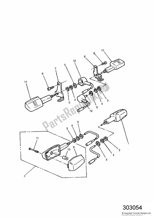 Toutes les pièces pour le Indicators - Sprint & Sprint Sport du Triumph Sprint Carburettor ALL 885 1993 - 1998