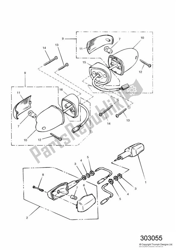 Todas as partes de Indicators - Sprint Executive do Triumph Sprint Carburettor ALL 885 1993 - 1998