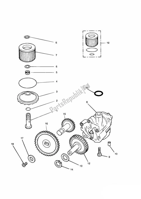 Toutes les pièces pour le Lubrication System du Triumph Sprint Carburettor ALL 885 1993 - 1998