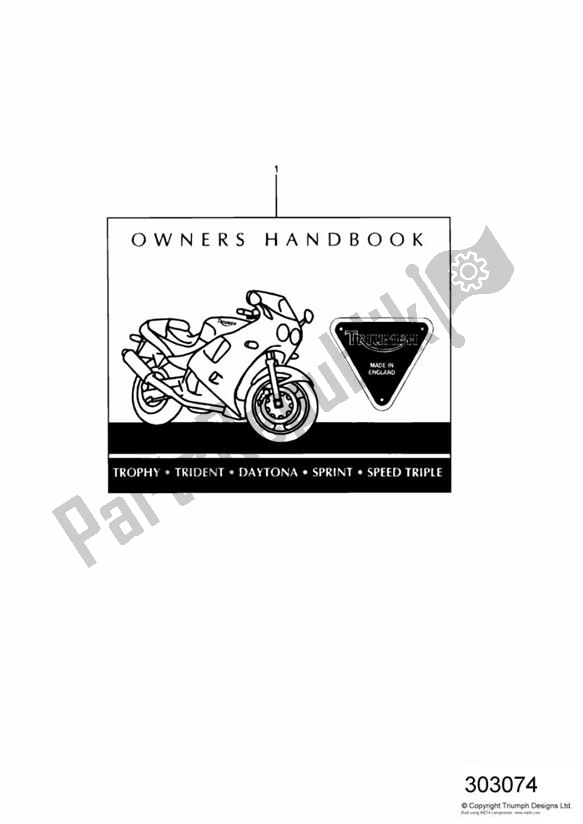 Todas las partes para Owners Handbook 16922 > > 29155 de Triumph Sprint Carburettor ALL 885 1993 - 1998