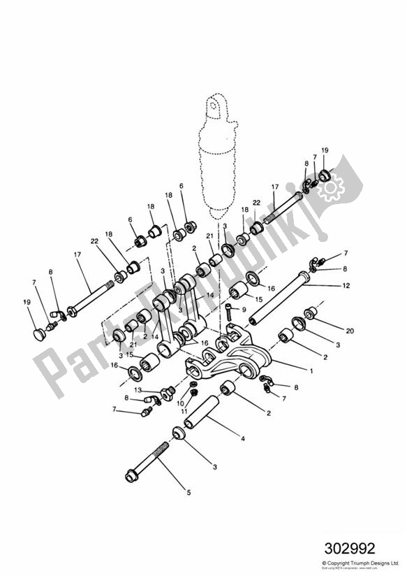 All parts for the Rear Suspension Linkage of the Triumph Sprint Carburettor ALL 885 1993 - 1998