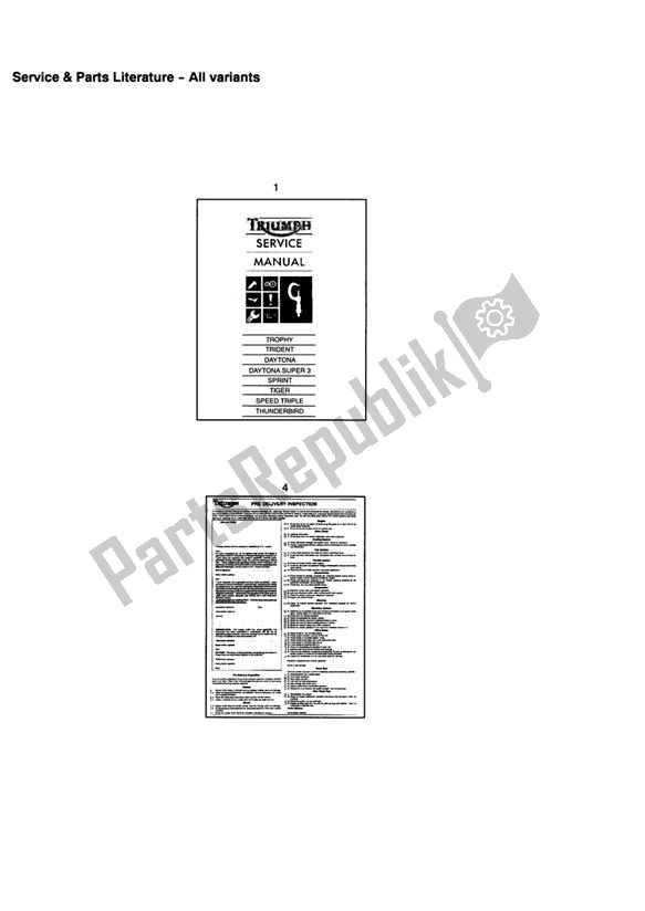 Alle onderdelen voor de Service Literatuur van de Triumph Sprint Carburettor ALL 885 1993 - 1998