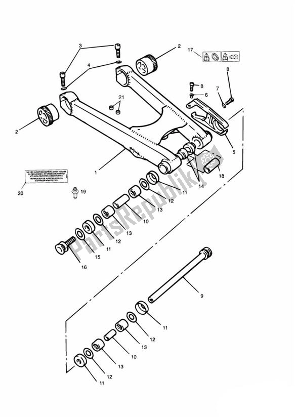 Toutes les pièces pour le Swinging Arm Sprint Sport/sprint Executive du Triumph Sprint Carburettor ALL 885 1993 - 1998