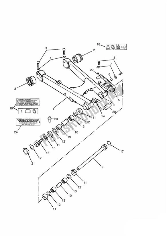 Alle onderdelen voor de Swinging Arm Sprint van de Triumph Sprint Carburettor ALL 885 1993 - 1998