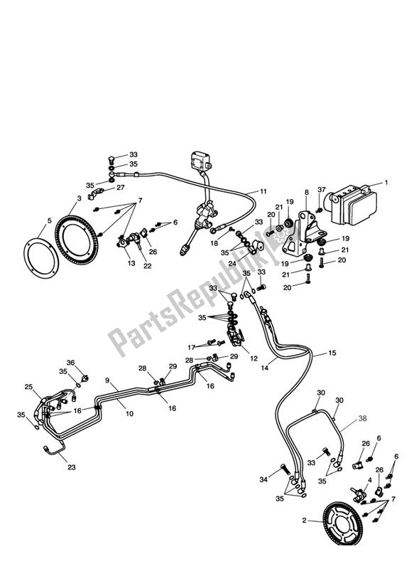 All parts for the Abs Components of the Triumph Sprint GT 1050 2011 - 2013