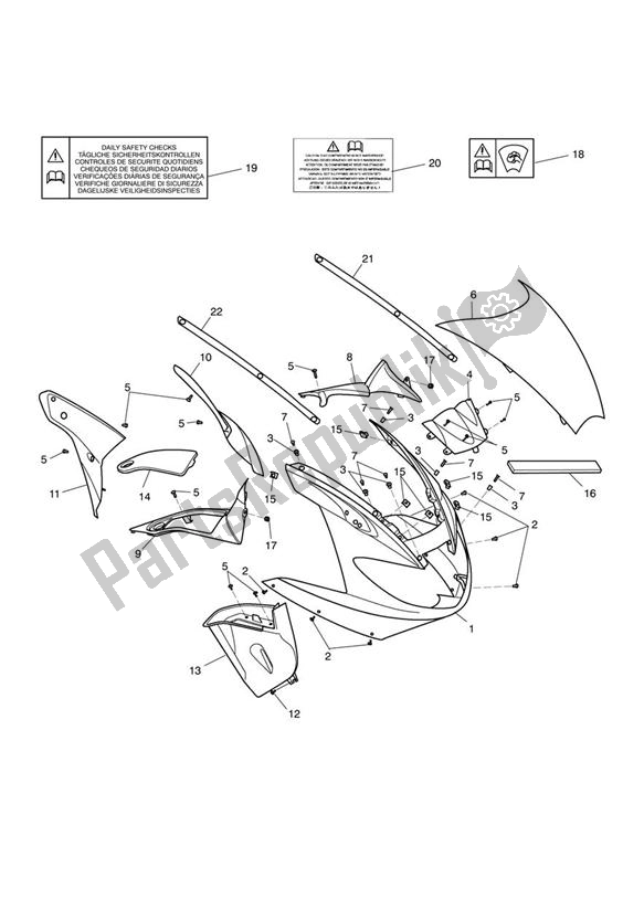 Todas las partes para Bodywork - Cockpit de Triumph Sprint GT 1050 2011 - 2013