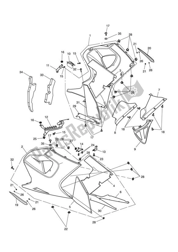 Todas las partes para Bodywork - Lower Fairings de Triumph Sprint GT 1050 2011 - 2013