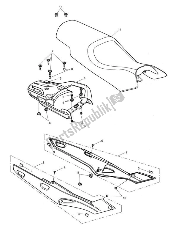 Todas las partes para Bodywork - Rear Panels de Triumph Sprint GT 1050 2011 - 2013