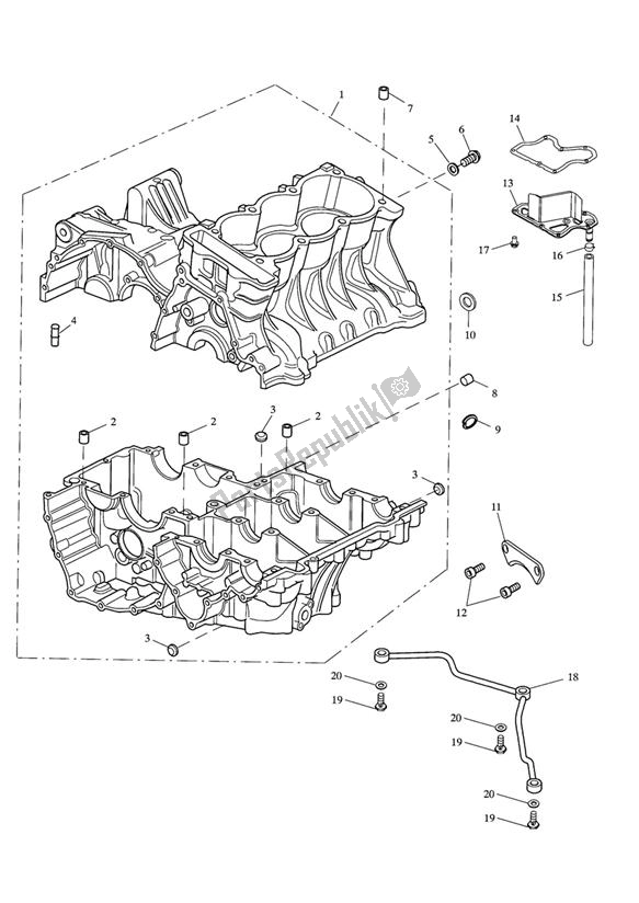 Tutte le parti per il Basamento E Accessori del Triumph Sprint GT 1050 2011 - 2013