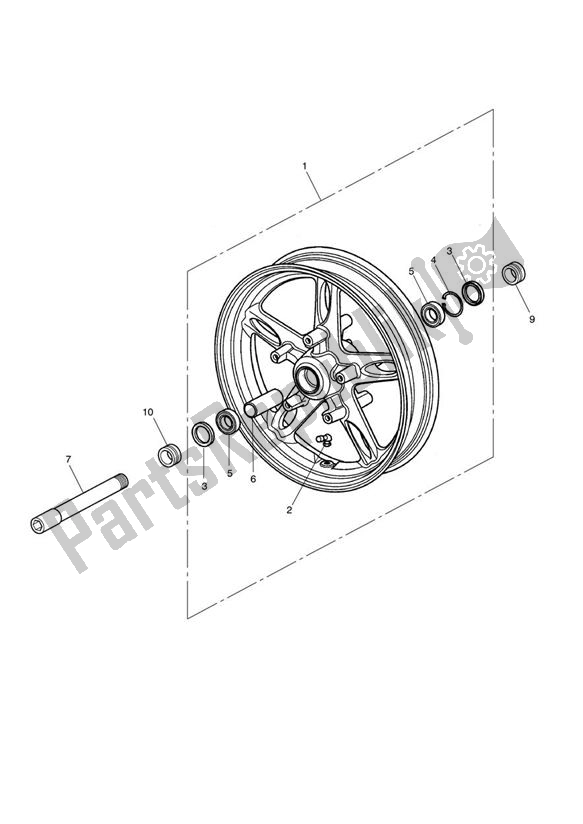 Todas las partes para Rueda Delantera de Triumph Sprint GT 1050 2011 - 2013