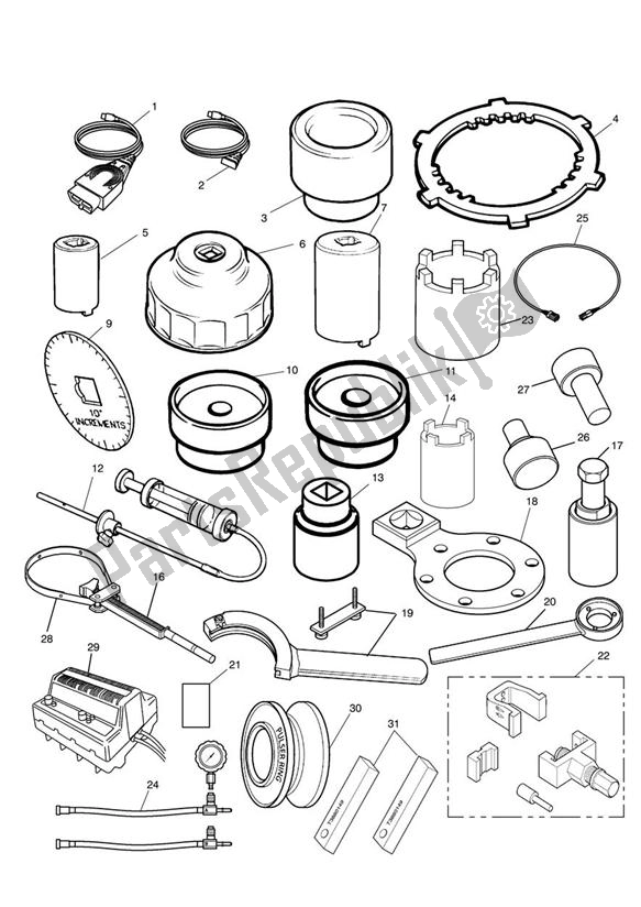 All parts for the Service Tools of the Triumph Sprint GT 1050 2011 - 2013