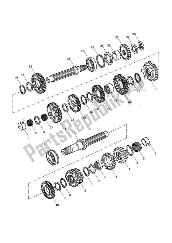 Todas las partes para Transmisión de Triumph Sprint GT 1050 2011 - 2013