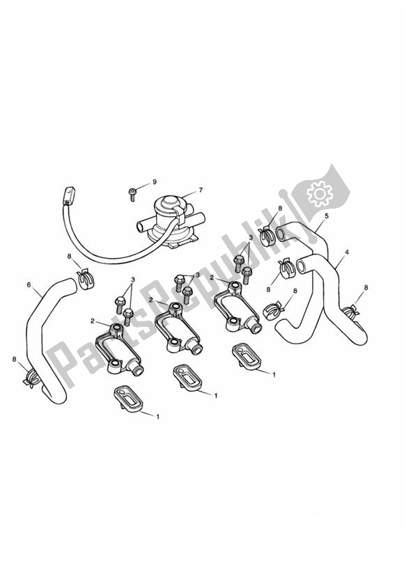 Todas las partes para Emissions Control Uscal & De All Vins - Cy,es,fr,gr,it,nl,pt,se & Uk - 175964> de Triumph Sprint RS VIN: 139277 > 955 2002 - 2004