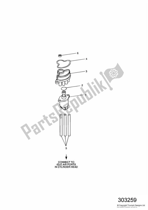 All parts for the Idle Speed Control of the Triumph Sprint RS VIN: 139277 > 955 2002 - 2004