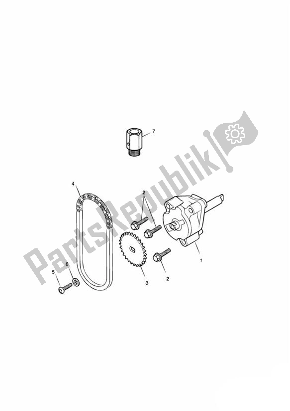 Tutte le parti per il Oil Pump/drive del Triumph Sprint RS VIN: 139277 > 955 2002 - 2004