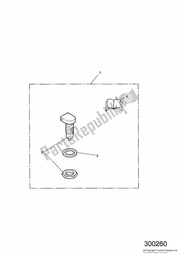 All parts for the Auxilliary Socket Kit of the Triumph Sprint RS VIN: > 139276 955 2000 - 2001