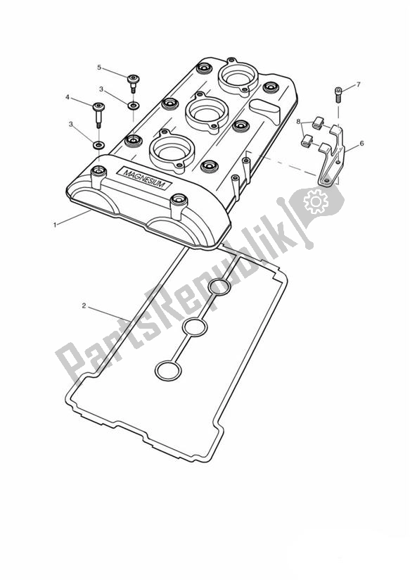Todas las partes para Tapa De La Leva de Triumph Sprint RS VIN: > 139276 955 2000 - 2001