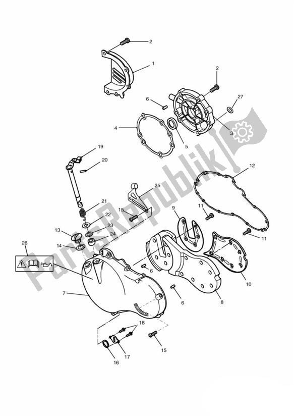 Todas las partes para Cubiertas Del Motor de Triumph Sprint RS VIN: > 139276 955 2000 - 2001