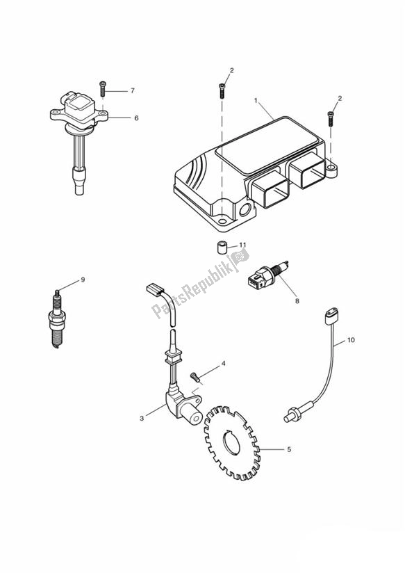 Todas las partes para Sistema De Gestión Del Motor de Triumph Sprint RS VIN: > 139276 955 2000 - 2001