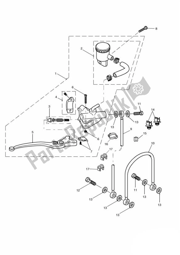 Todas las partes para Cilindro Maestro Del Freno Delantero de Triumph Sprint RS VIN: > 139276 955 2000 - 2001