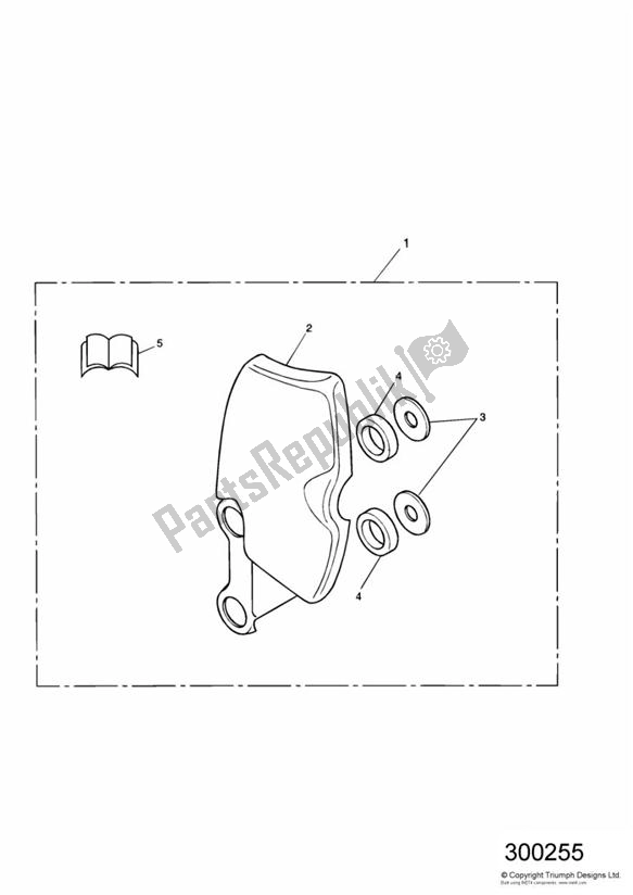 Todas las partes para Heel Guard Kit de Triumph Sprint RS VIN: > 139276 955 2000 - 2001